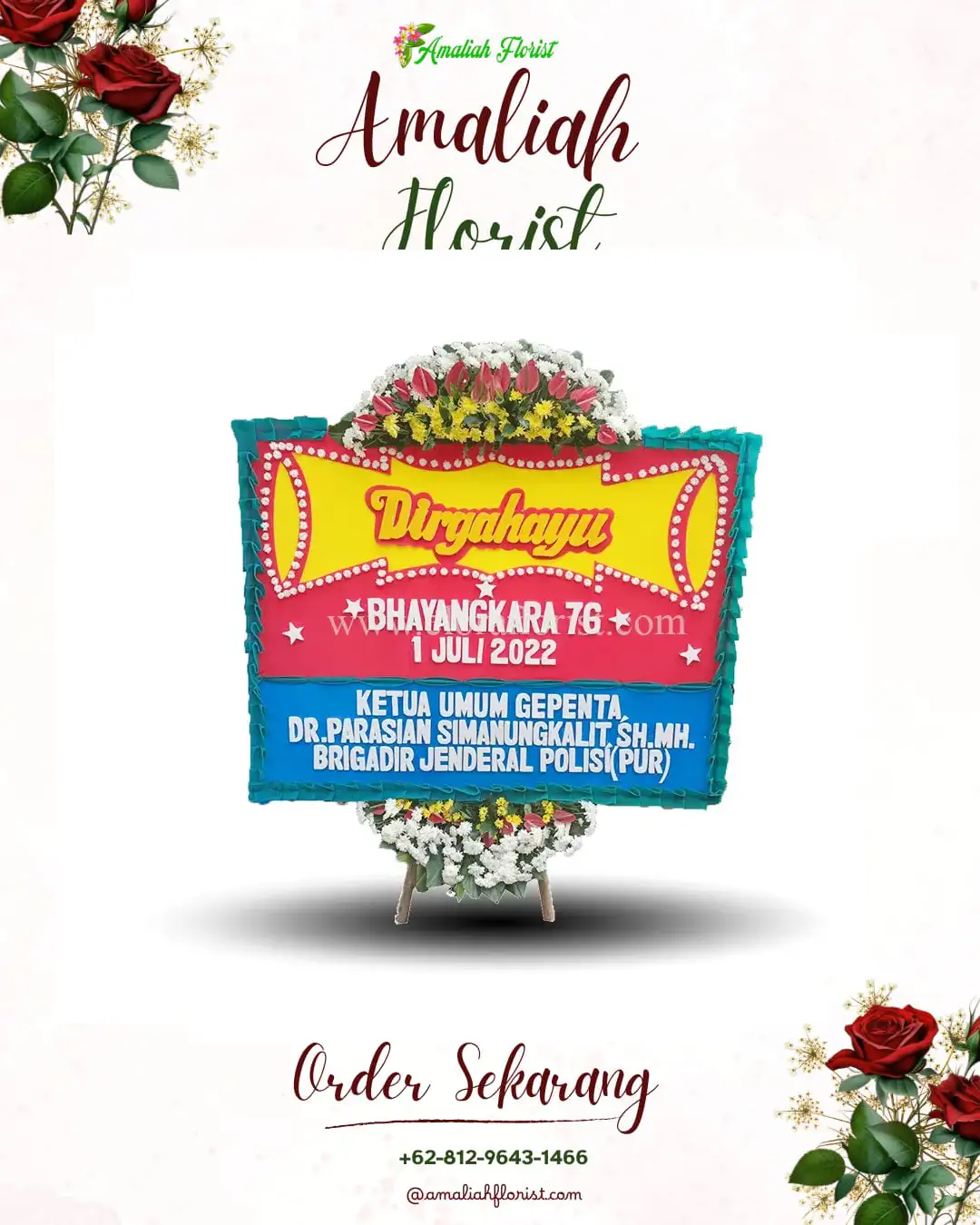 Papan Bunga HUT Ulang Tahun Gido